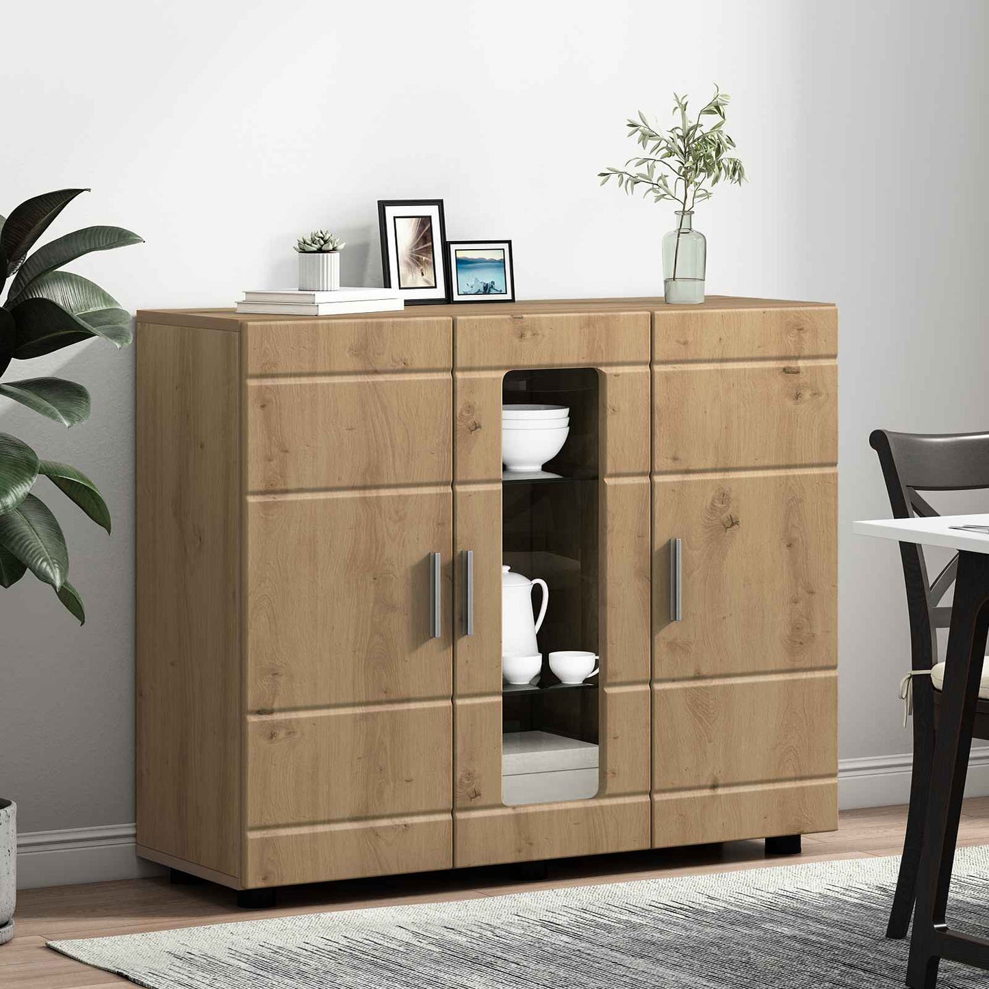 Wooden Cabinet Artisan Oak Engineered Wood