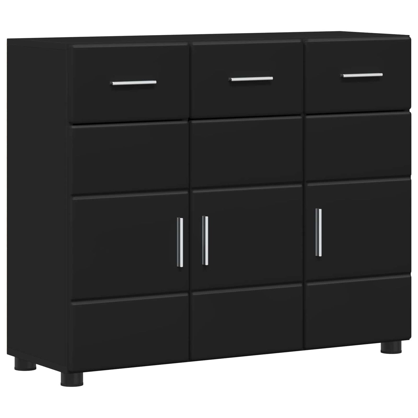 Sideboard FLORIN Black 88.5 x 30.5 x 73 cm Engineered Wood