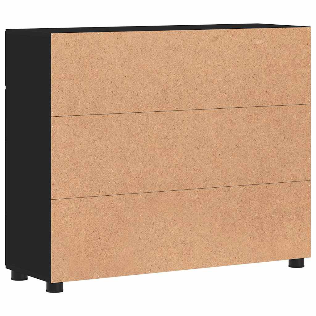 Sideboard FLORIN Black 88.5 x 30.5 x 73 cm Engineered Wood