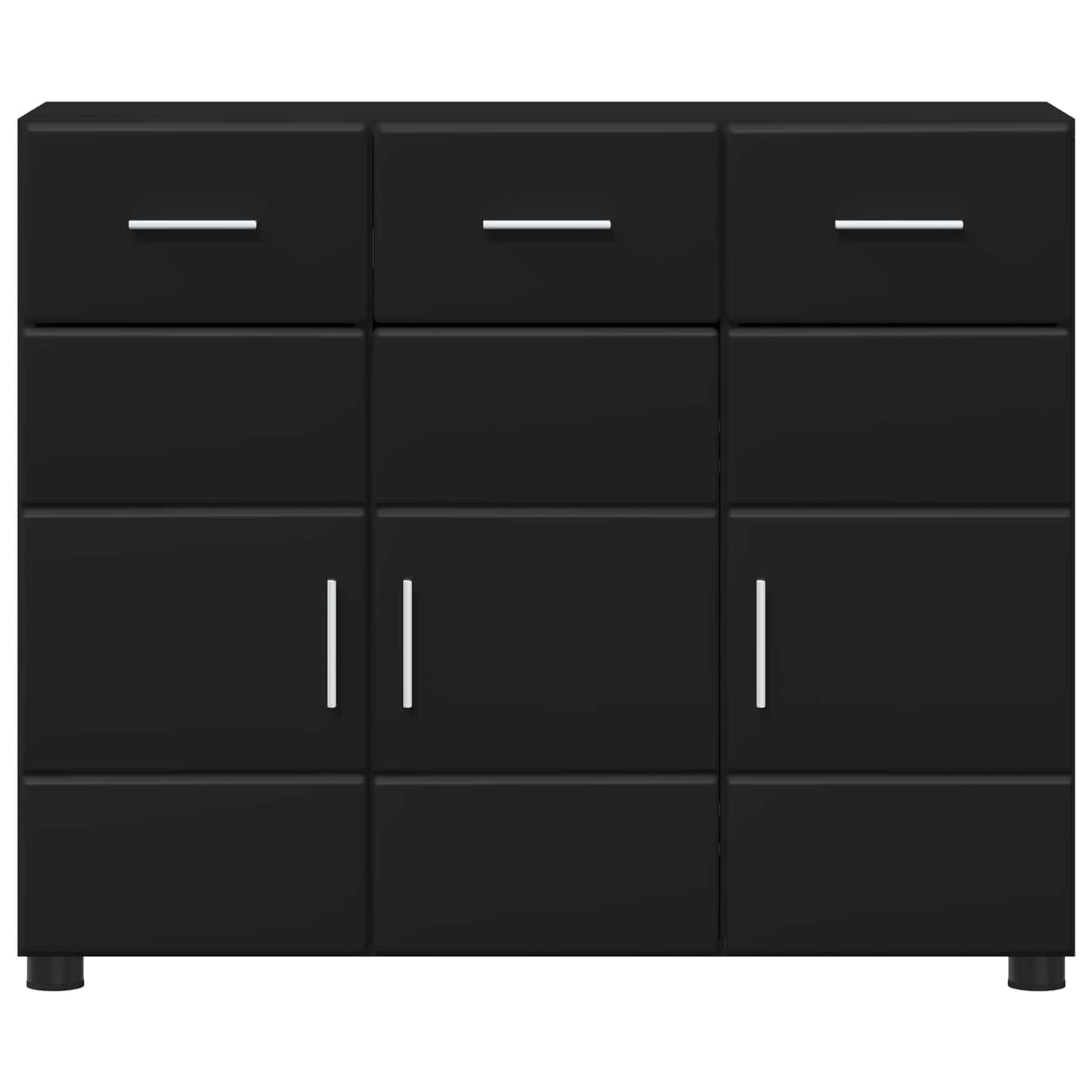 Sideboard FLORIN Black 88.5 x 30.5 x 73 cm Engineered Wood