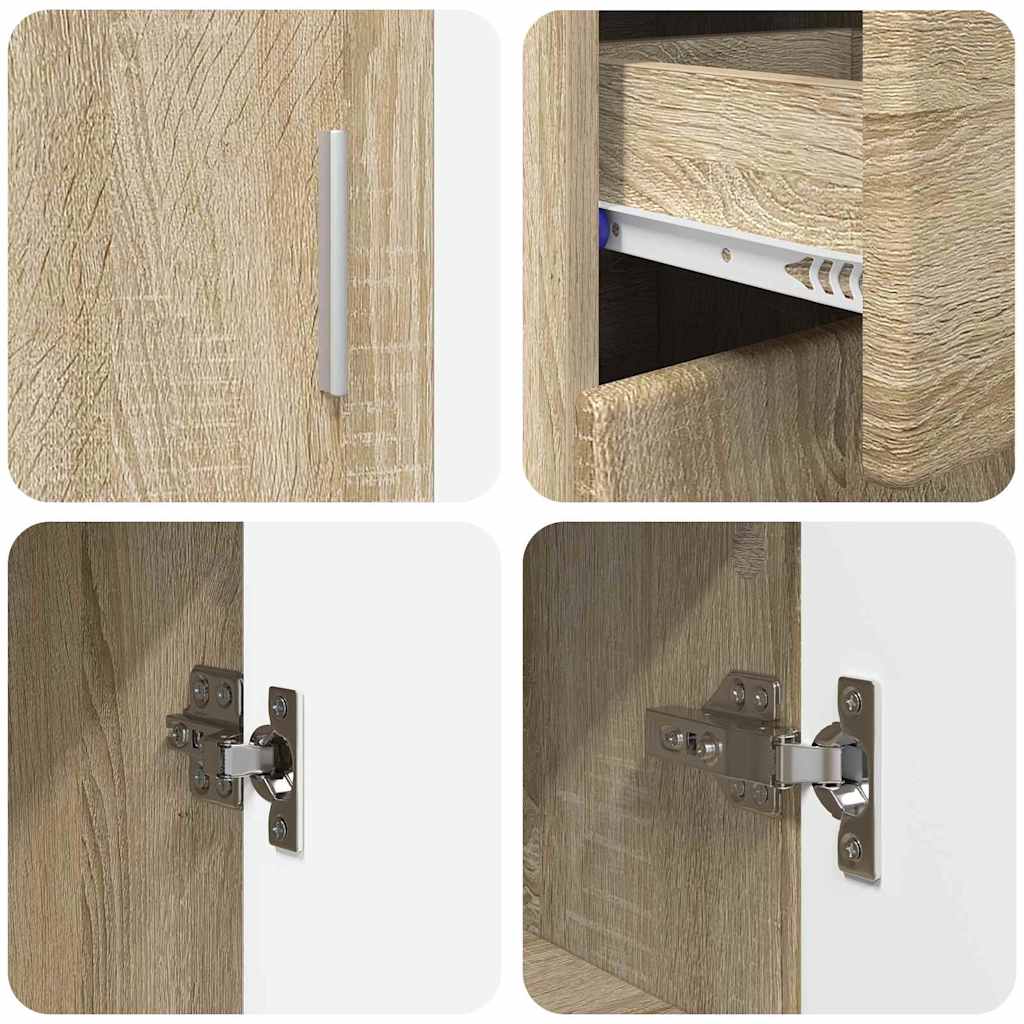 Sideboard FLORIN Sonoma Oak 88.5 x 30.5 x 73 cm Engineered Wood