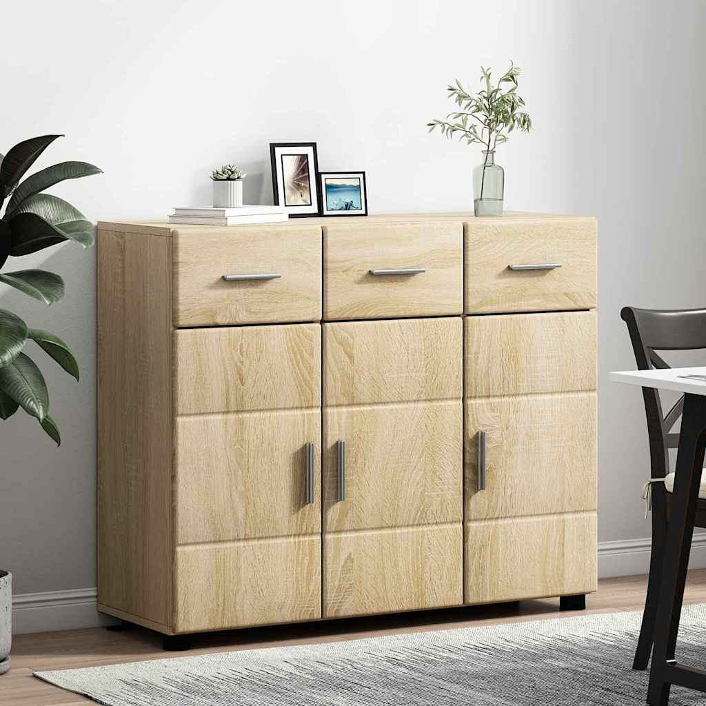 Sideboard FLORIN Sonoma Oak 88.5 x 30.5 x 73 cm Engineered Wood