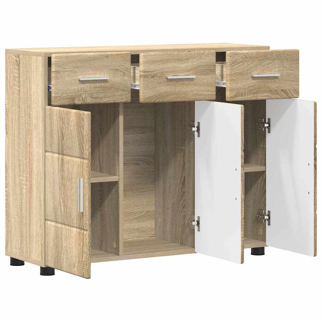 Sideboard FLORIN Sonoma Oak 88.5 x 30.5 x 73 cm Engineered Wood