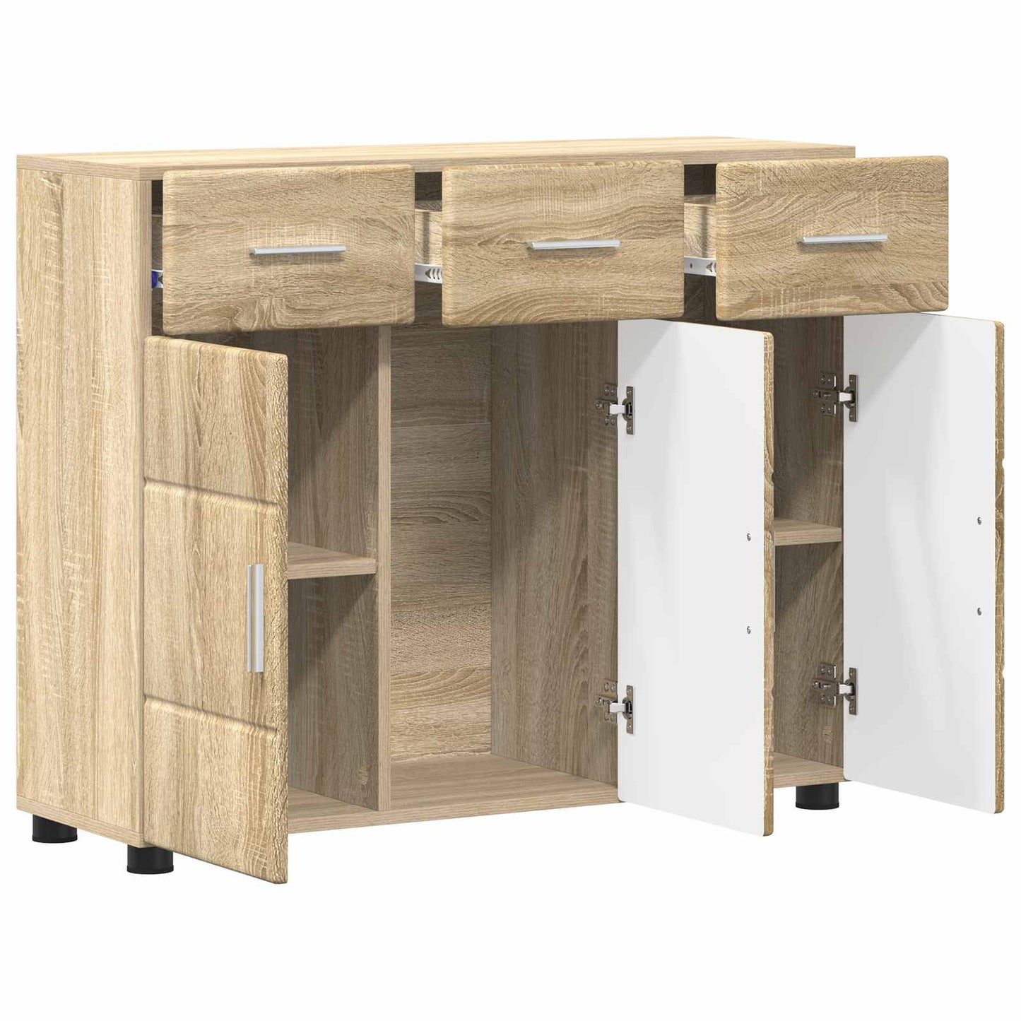 Sideboard FLORIN Sonoma Oak 88.5 x 30.5 x 73 cm Engineered Wood