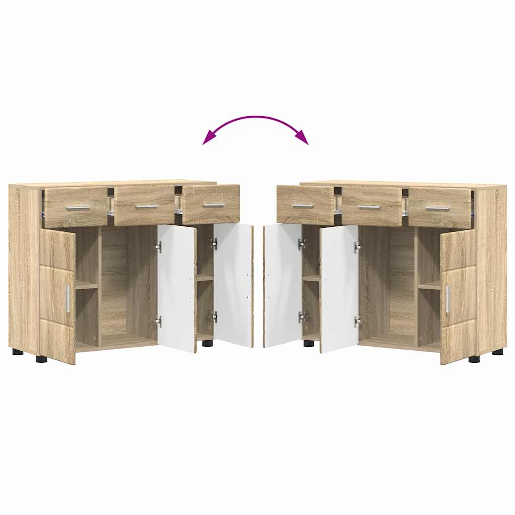Sideboard FLORIN Sonoma Oak 88.5 x 30.5 x 73 cm Engineered Wood