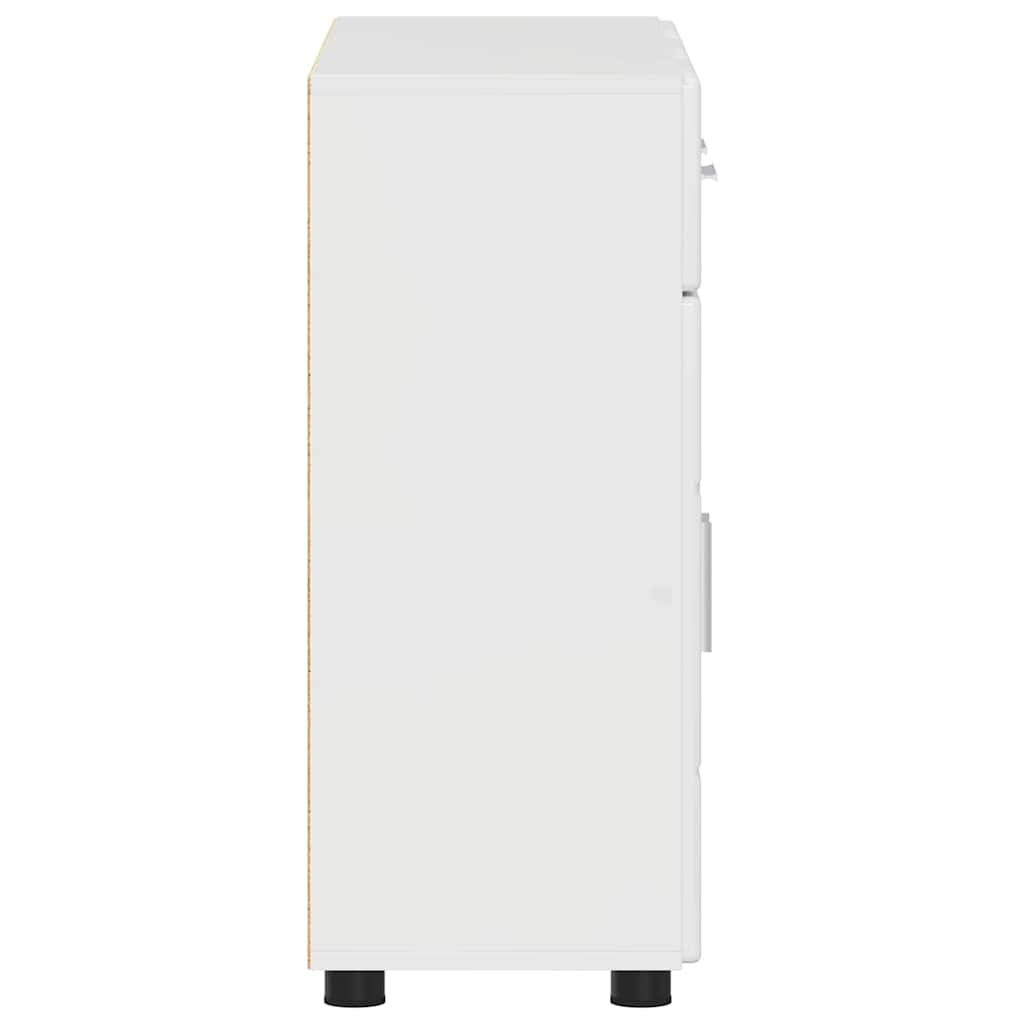 Sideboard with Door FLORIN High Gloss White 88.5 x 30.5 x 73 cm