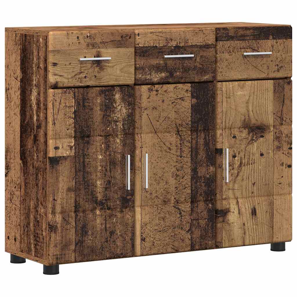 Sideboard FLORIN Old Wood 88.5 x 30.5 x 73 cm Engineered Wood