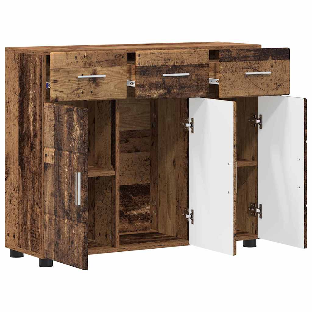 Sideboard FLORIN Old Wood 88.5 x 30.5 x 73 cm Engineered Wood