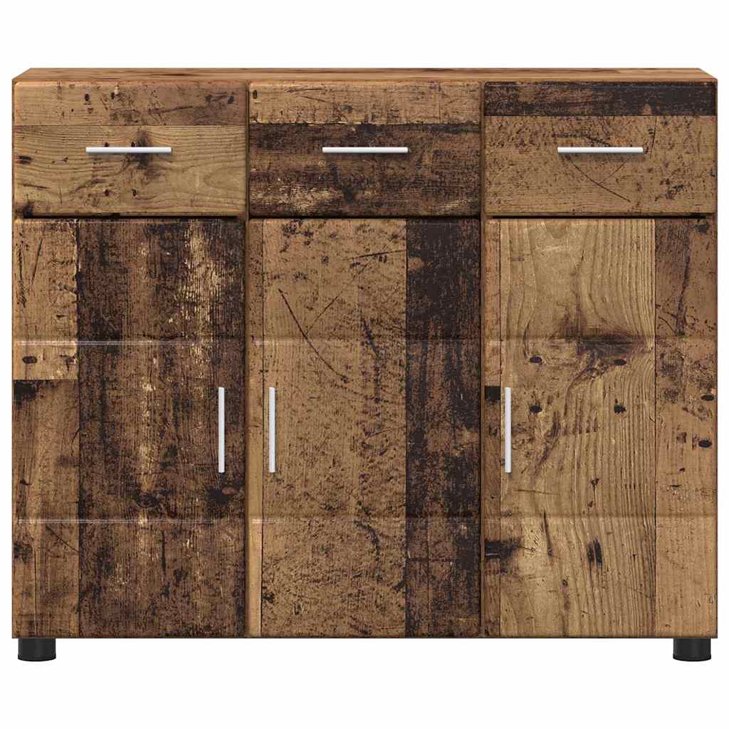 Sideboard FLORIN Old Wood 88.5 x 30.5 x 73 cm Engineered Wood