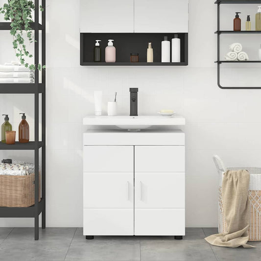 vidaXL Bathroom Basin Cabinet White 60 x 34 x 63 cm Engineered wood
