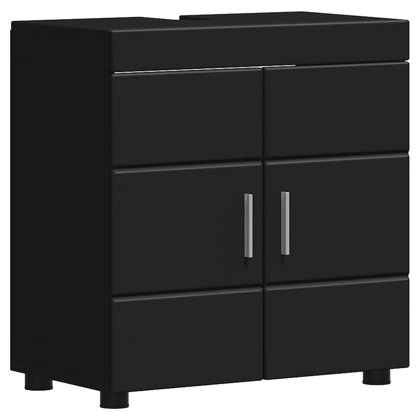 Bathroom Cabinet Set with Storage TULUM Black 60 x 34 x 63 cm