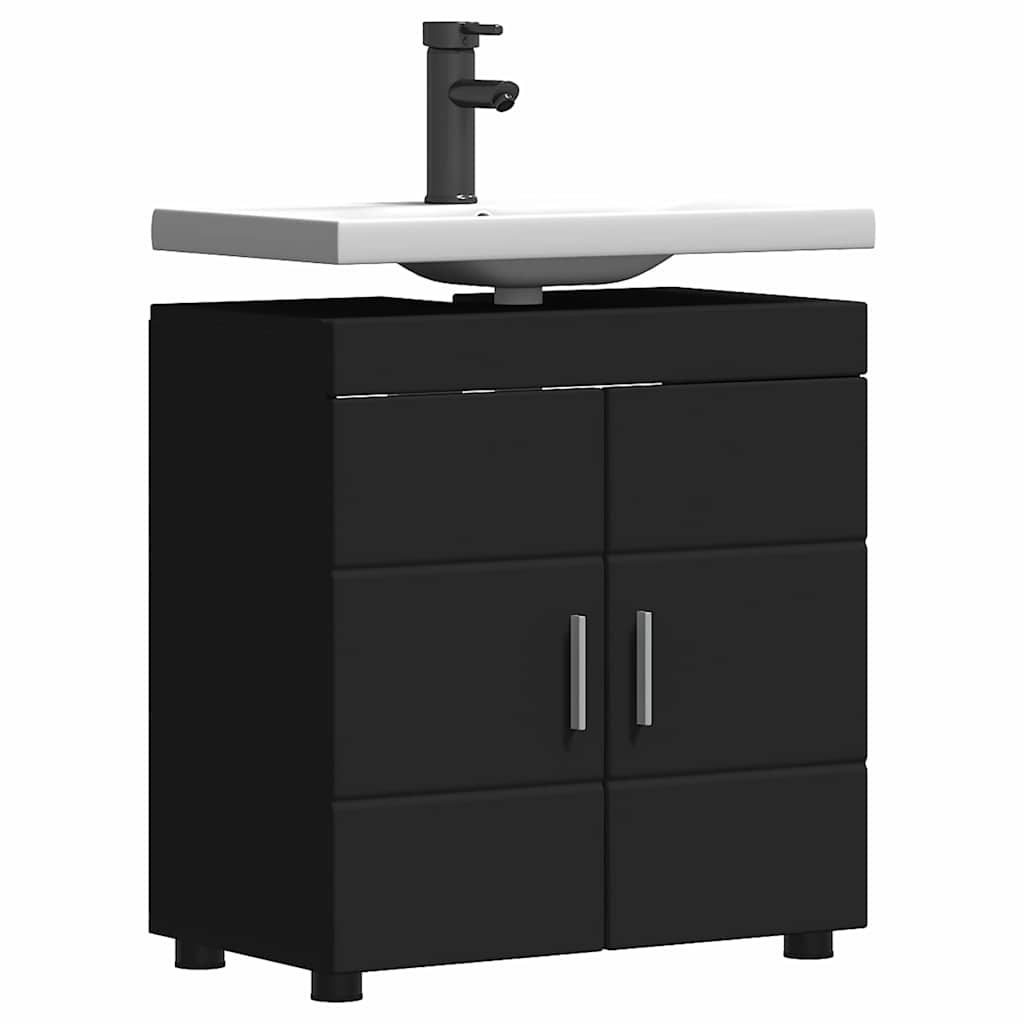 vidaXL Bathroom Basin Cabinet Black 60 x 34 x 63 cm Engineered wood