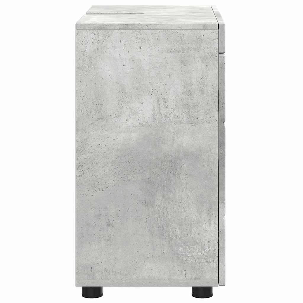 vidaXL Bathroom Basin Cabinet with Door Concrete grey 60 x 34 x 63 cm