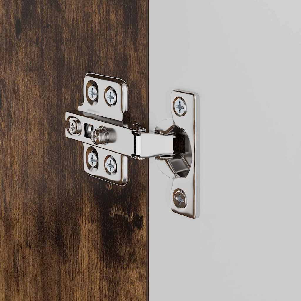 vidaXL Bathroom Basin Cabinet with Storage Smoked oak 60 x 34 x 63 cm