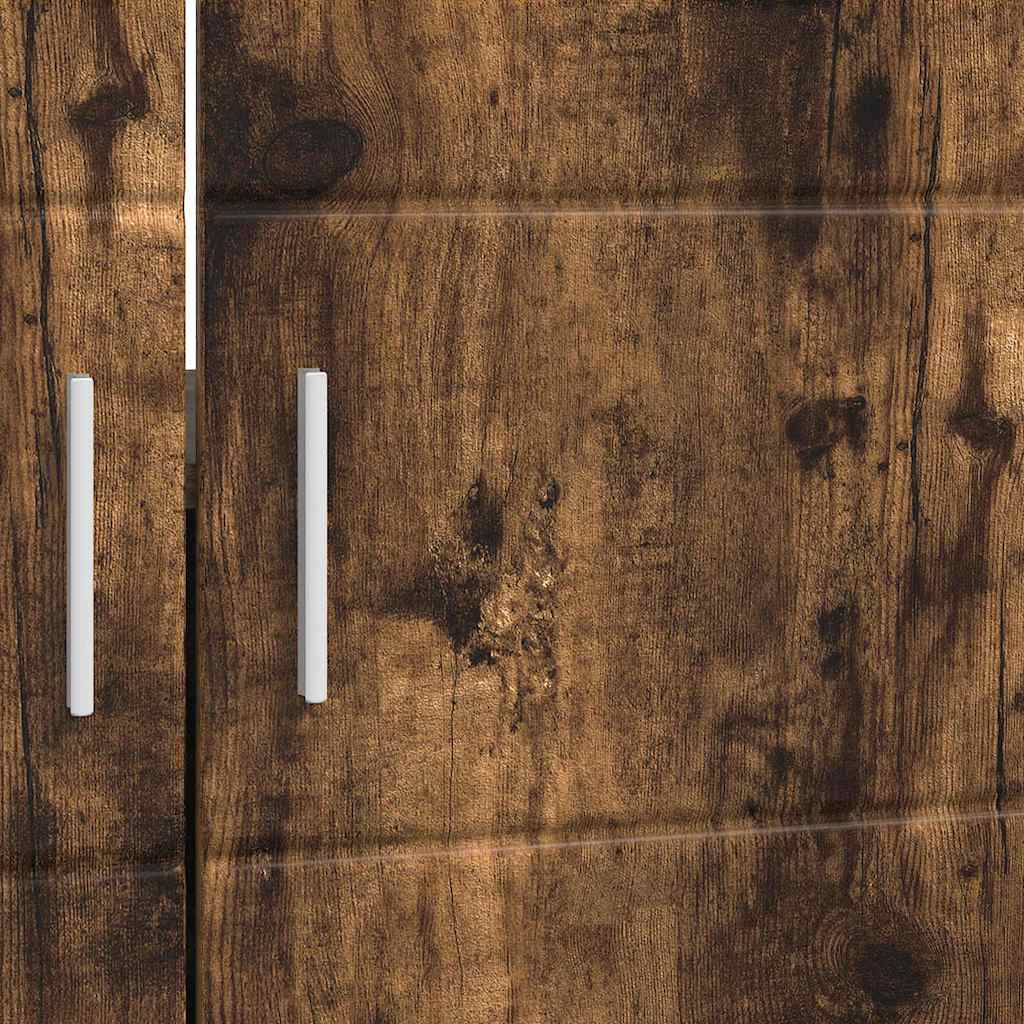 vidaXL Bathroom Basin Cabinet with Storage Smoked oak 60 x 34 x 63 cm