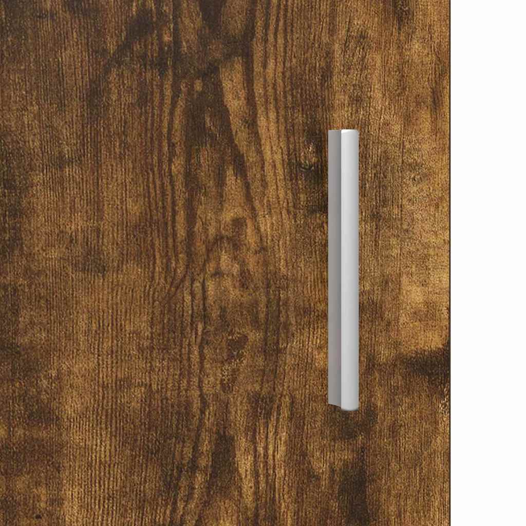 vidaXL Bathroom Basin Cabinet with Storage Smoked oak 60 x 34 x 63 cm