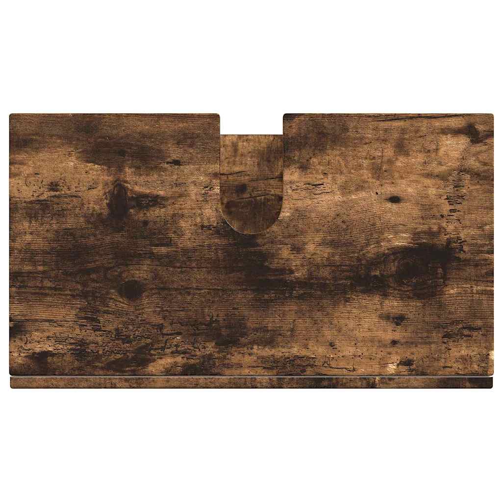 vidaXL Bathroom Basin Cabinet with Storage Smoked oak 60 x 34 x 63 cm