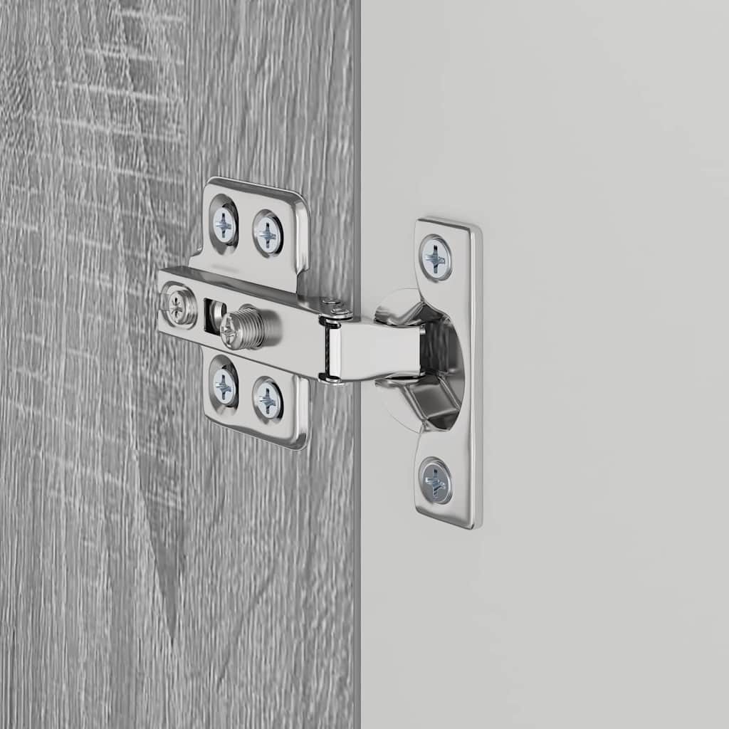 vidaXL Bathroom Basin Cabinet with Storage Grey sonoma 60 x 34 x 63 cm