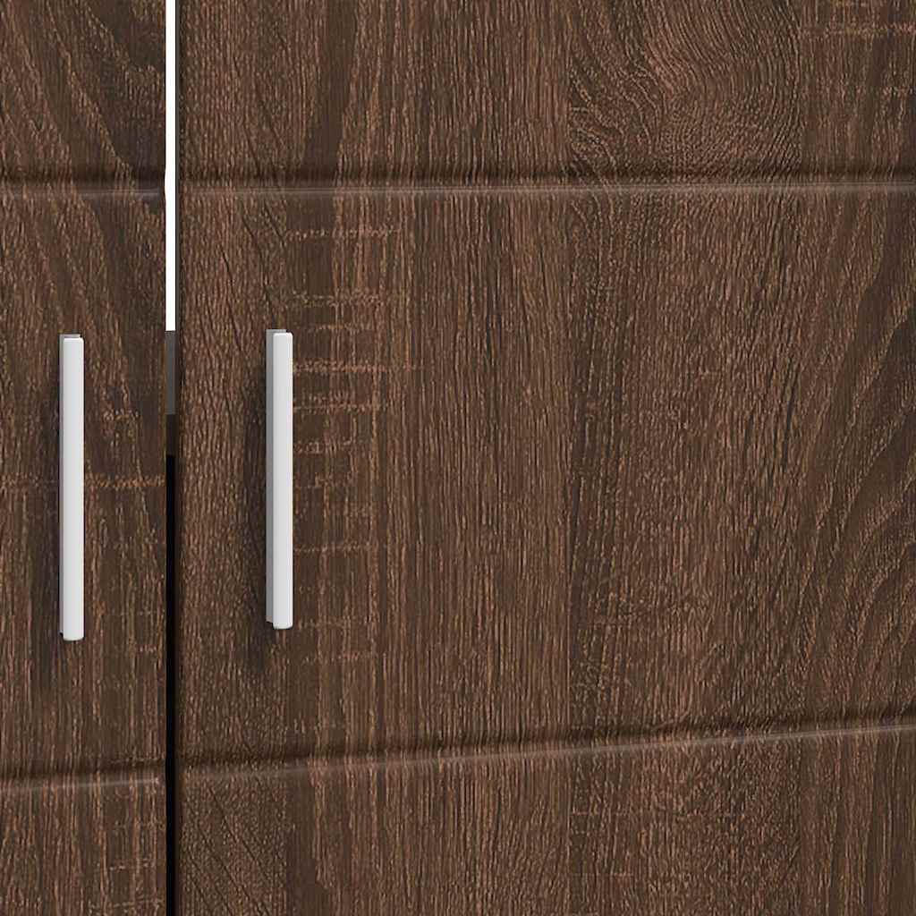 vidaXL Bathroom Basin Cabinet with Storage Brown oak 60 x 34 x 63 cm