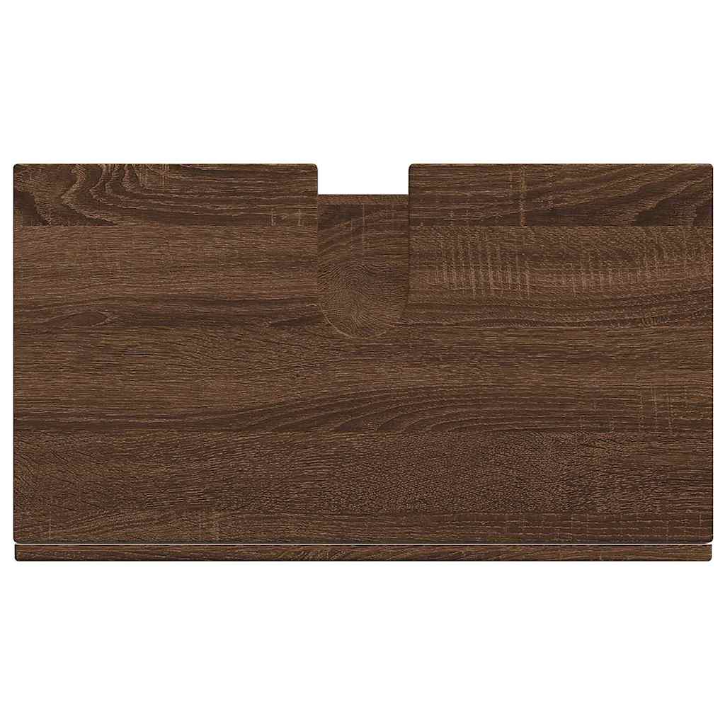 vidaXL Bathroom Basin Cabinet with Storage Brown oak 60 x 34 x 63 cm