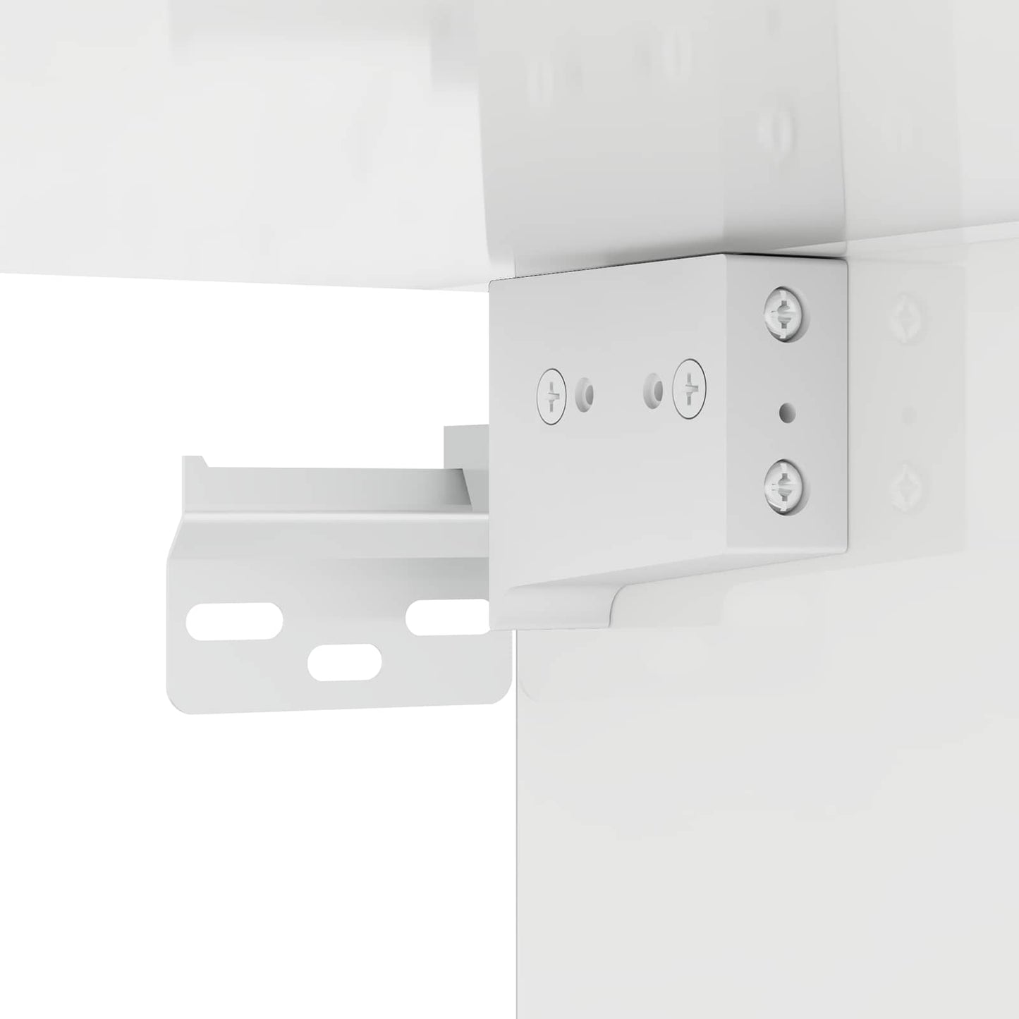 Bathroom Wall Cabinet TULUM High Gloss White 37 x 24.5 x 86 cm