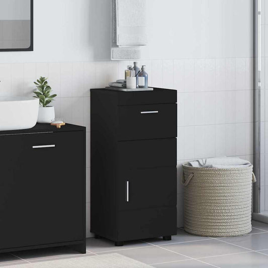 vidaXL Bathroom Cabinet Black 37 x 31.5 x 82 cm Engineered wood