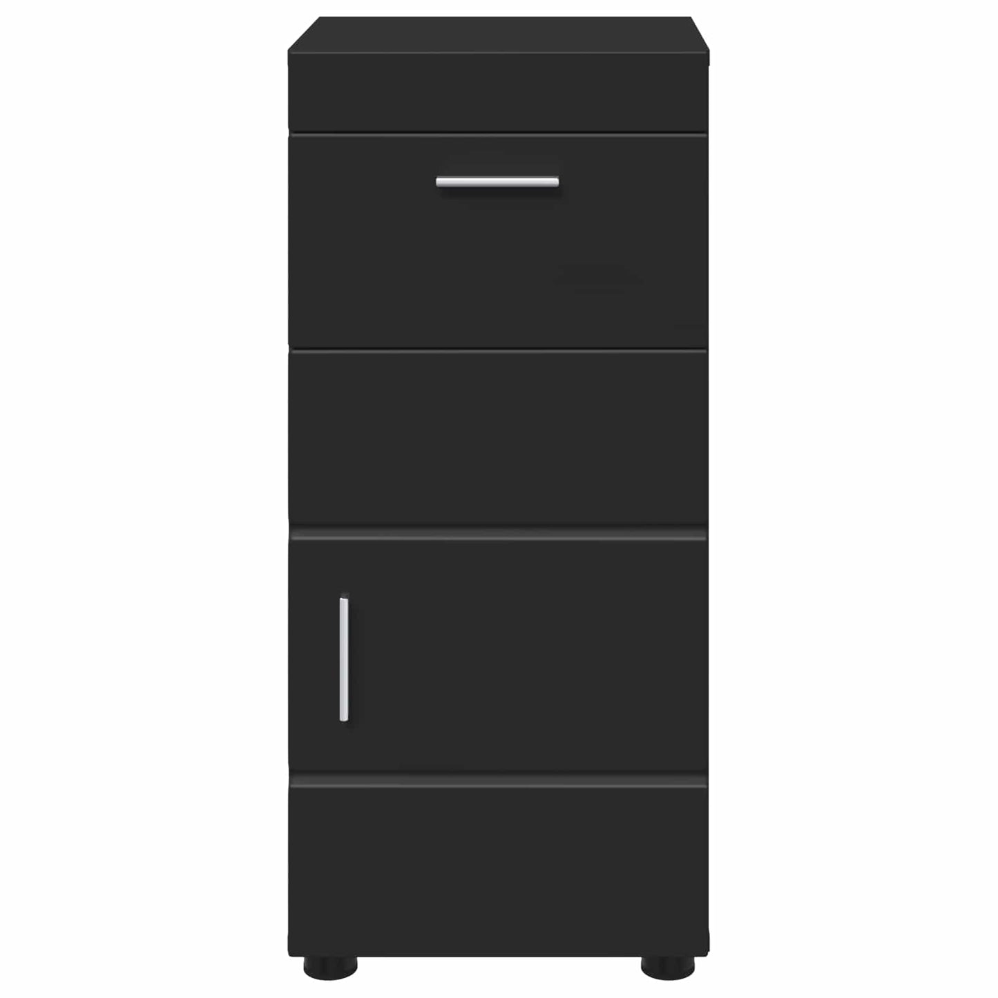 Bathroom Cabinet Set with Drawer TULUM Black 37 x 31.5 x 82 cm