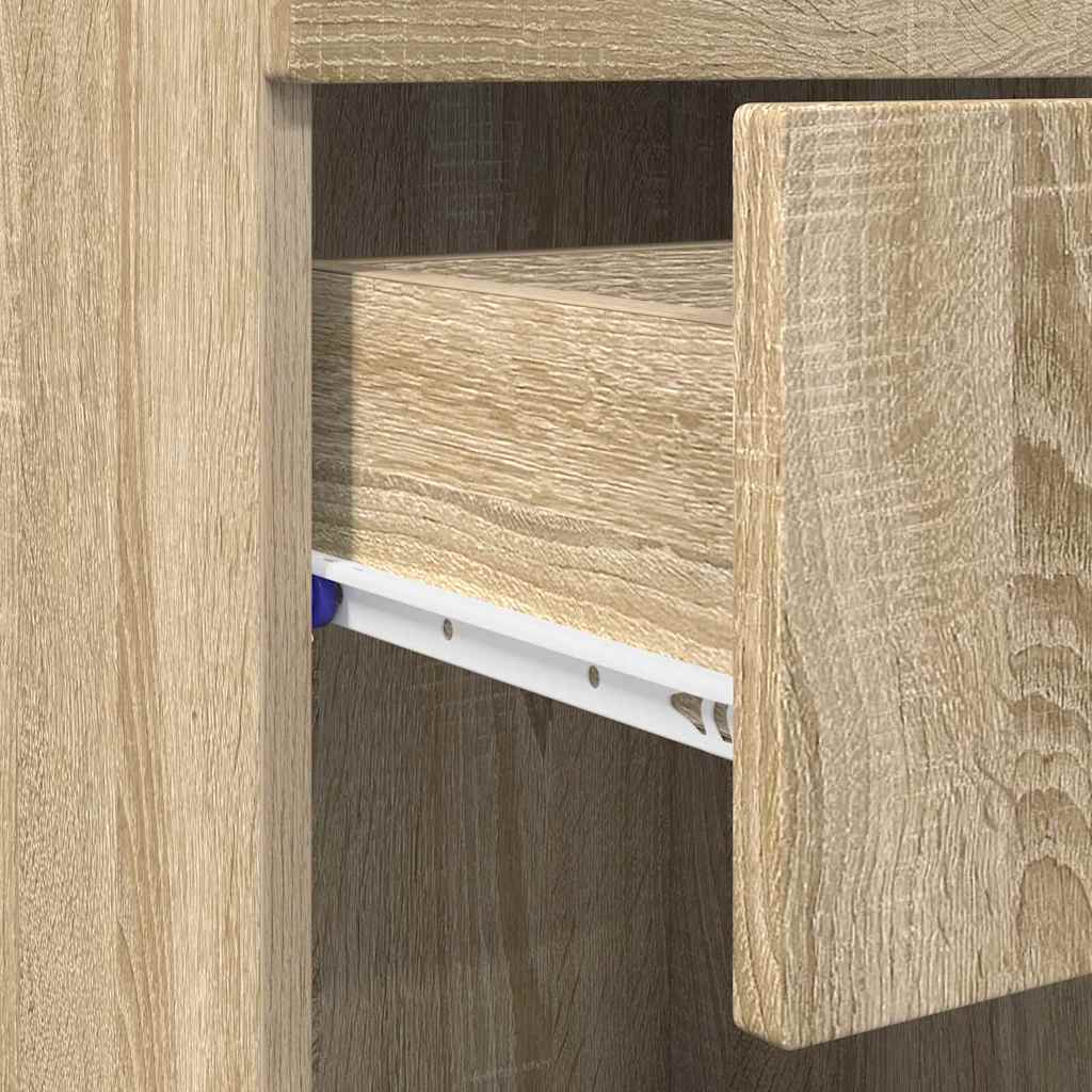 vidaXL Bathroom Cabinet Sonoma oak 37 x 31.5 x 82 cm Engineered wood