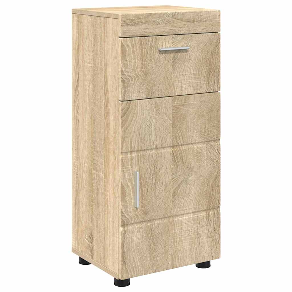 vidaXL Bathroom Cabinet Sonoma oak 37 x 31.5 x 82 cm Engineered wood