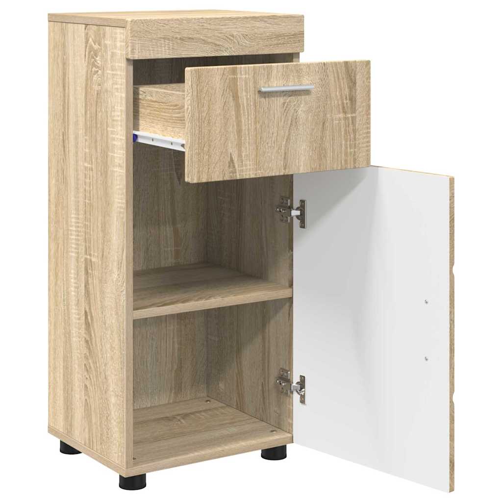 vidaXL Bathroom Cabinet Sonoma oak 37 x 31.5 x 82 cm Engineered wood