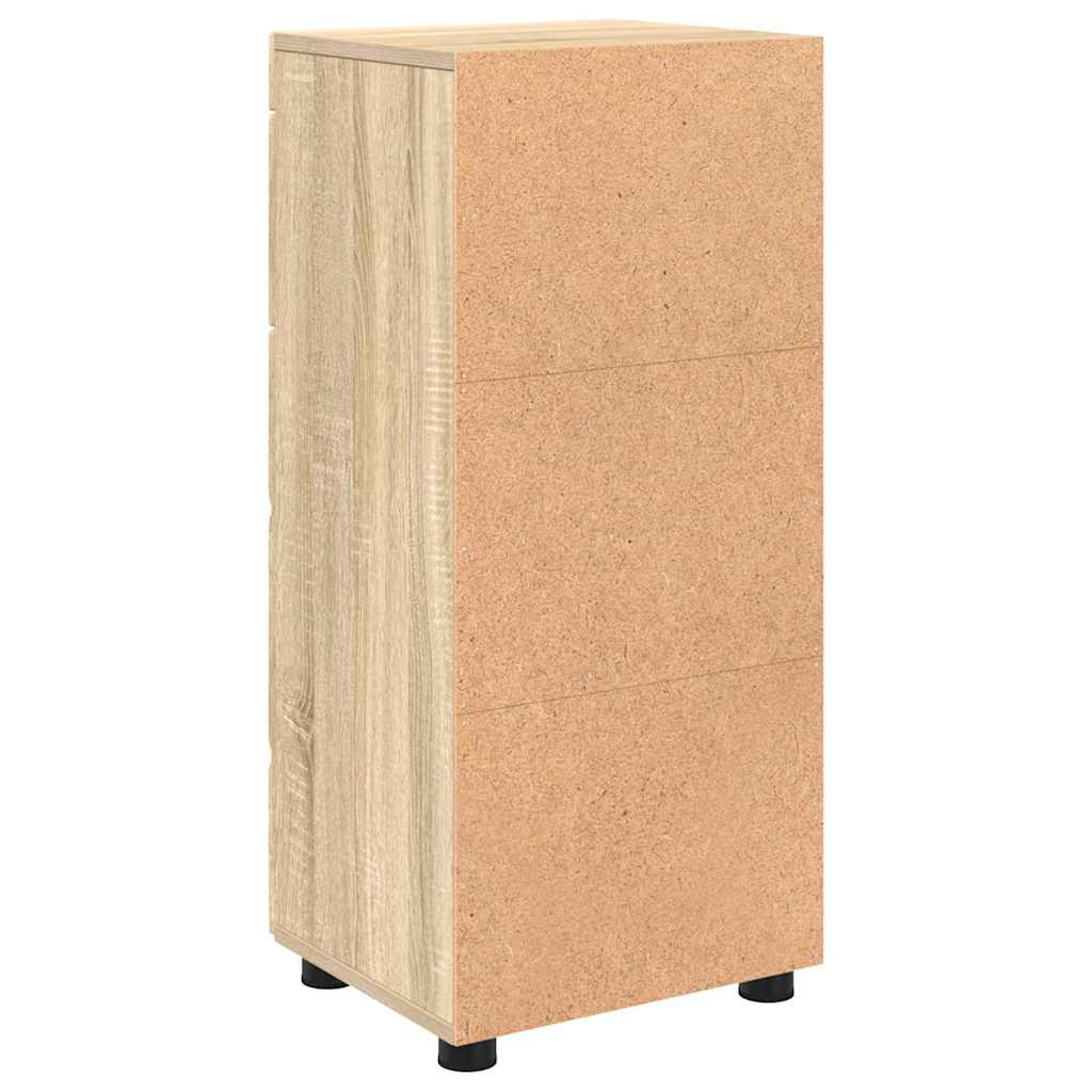 vidaXL Bathroom Cabinet Sonoma oak 37 x 31.5 x 82 cm Engineered wood