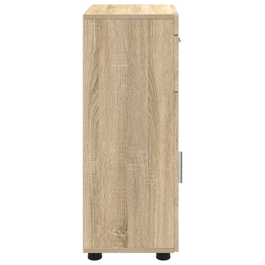 vidaXL Bathroom Cabinet Sonoma oak 37 x 31.5 x 82 cm Engineered wood