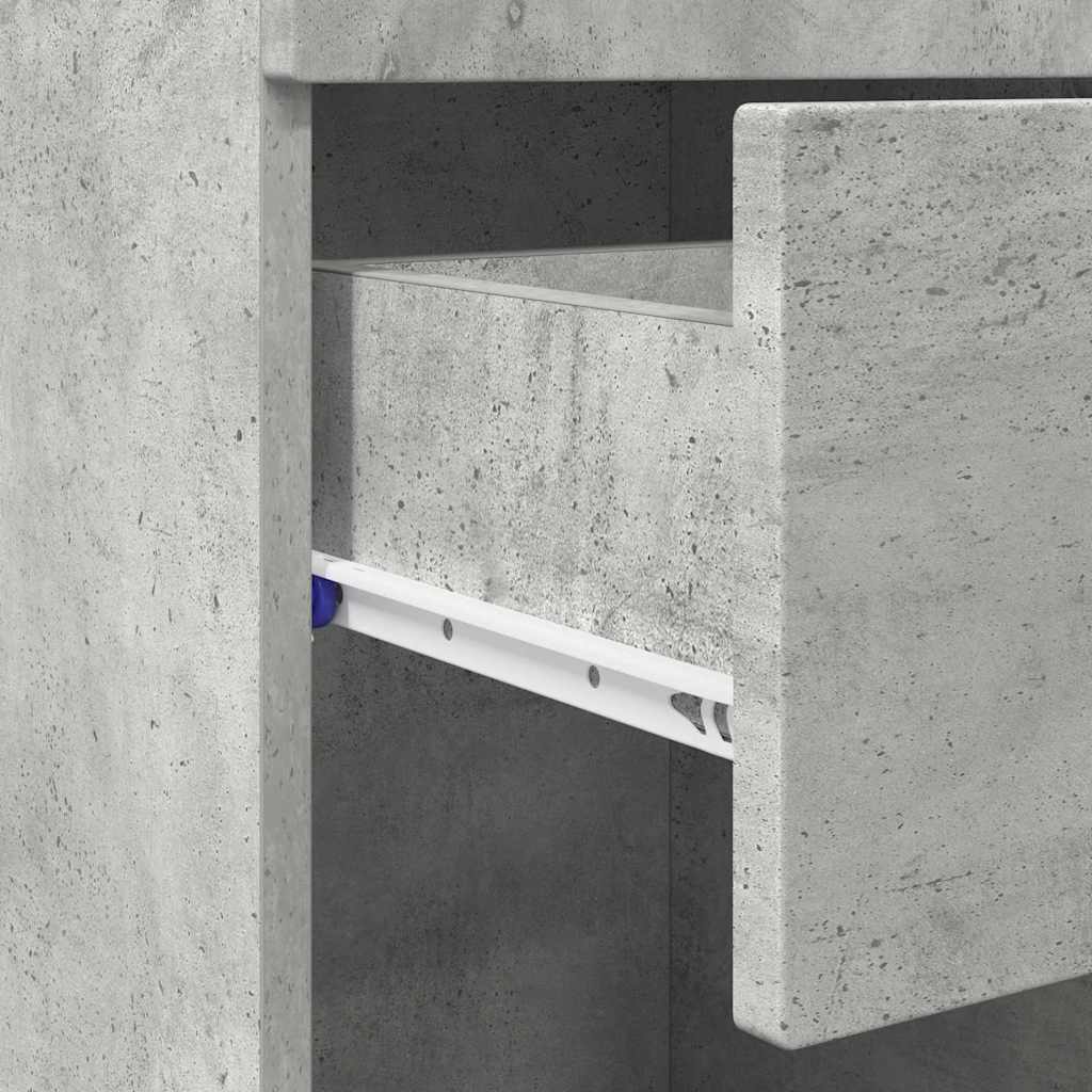 vidaXL Bathroom Cabinet with Storage Concrete grey 37 x 31.5 x 82 cm