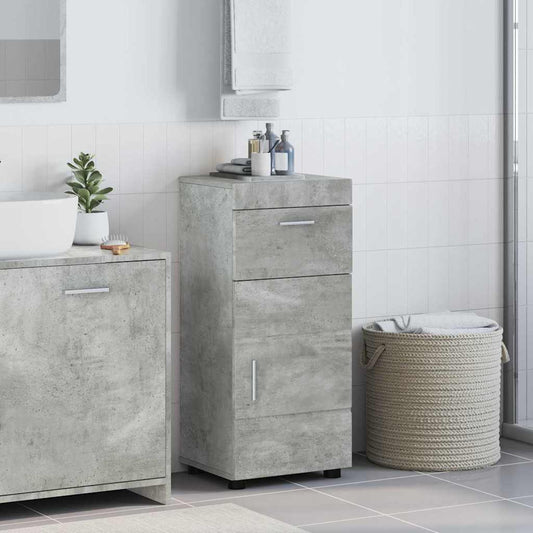 vidaXL Bathroom Cabinet with Storage Concrete grey 37 x 31.5 x 82 cm