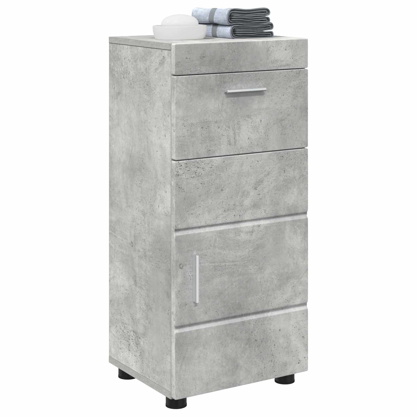 Bathroom Cabinet Set TULUM Concrete Grey 37 x 31.5 x 82 cm