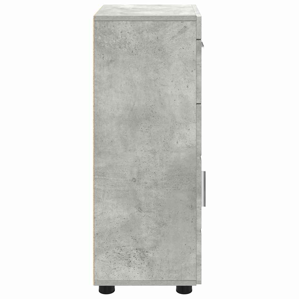 vidaXL Bathroom Cabinet with Storage Concrete grey 37 x 31.5 x 82 cm