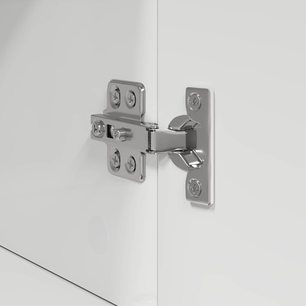 vidaXL Bathroom Cabinet with Door High gloss white 37 x 31.5 x 82 cm