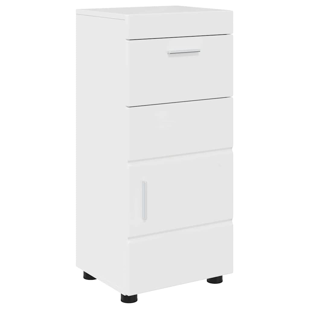 vidaXL Bathroom Cabinet with Door High gloss white 37 x 31.5 x 82 cm