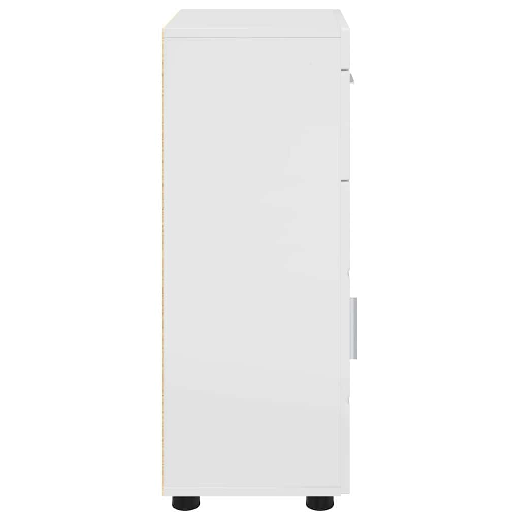 vidaXL Bathroom Cabinet with Door High gloss white 37 x 31.5 x 82 cm
