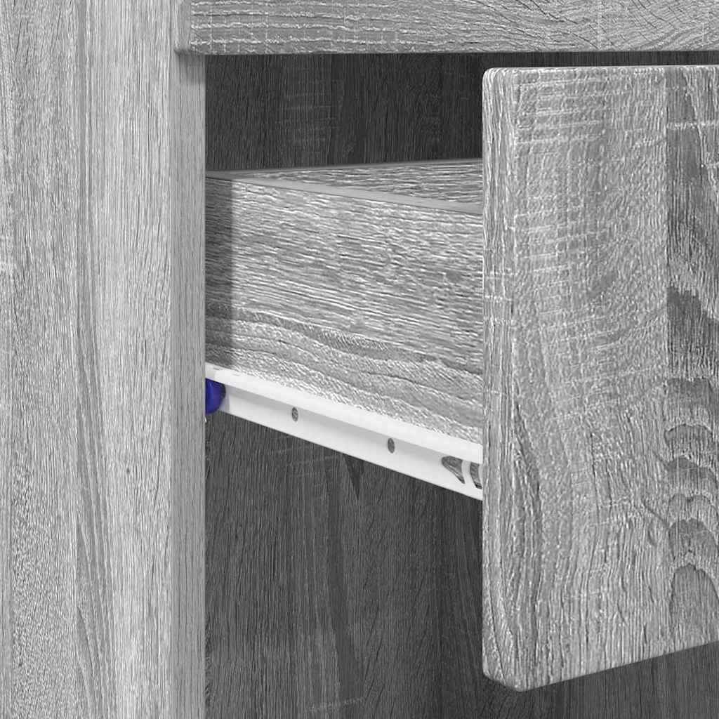 vidaXL Bathroom Cabinet Grey sonoma 37 x 31.5 x 82 cm Engineered wood