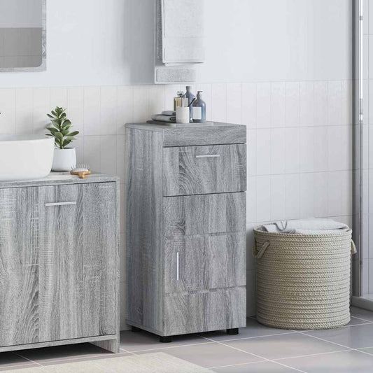 vidaXL Bathroom Cabinet Grey sonoma 37 x 31.5 x 82 cm Engineered wood