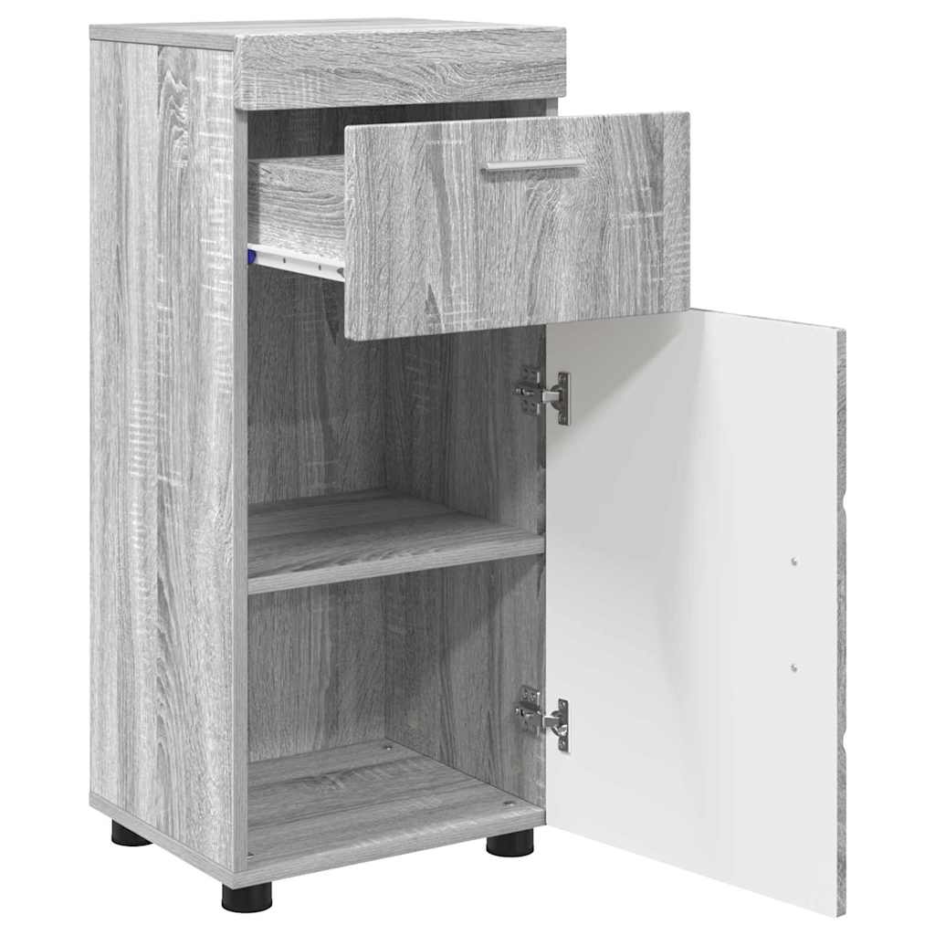 vidaXL Bathroom Cabinet Grey sonoma 37 x 31.5 x 82 cm Engineered wood