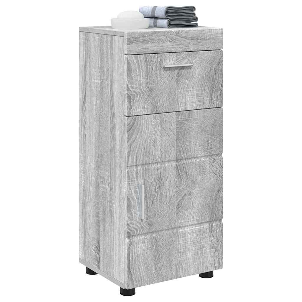 vidaXL Bathroom Cabinet Grey sonoma 37 x 31.5 x 82 cm Engineered wood