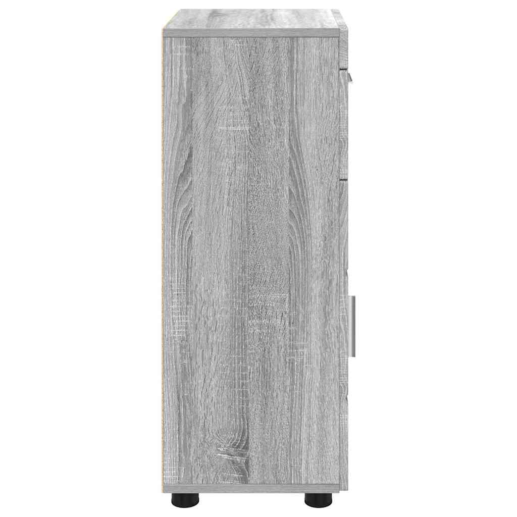 vidaXL Bathroom Cabinet Grey sonoma 37 x 31.5 x 82 cm Engineered wood