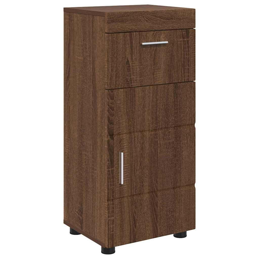 vidaXL Bathroom Cabinet Brown oak 37 x 31.5 x 82 cm Engineered wood