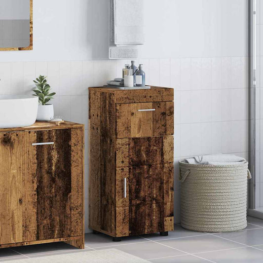 vidaXL Bathroom Cabinet Old wood 37 x 31.5 x 82 cm Engineered wood