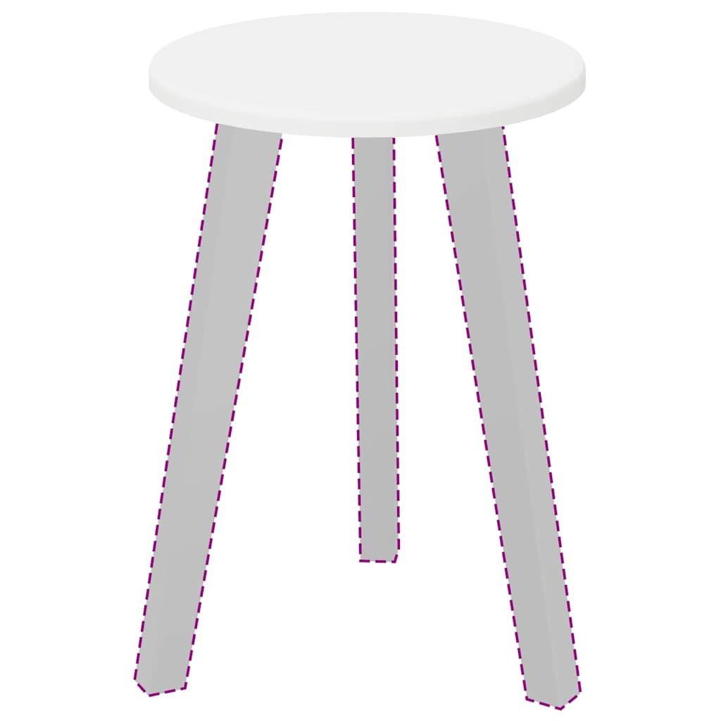 Table Top Ø 30 x 1.5 cm Round Engineered Wood White