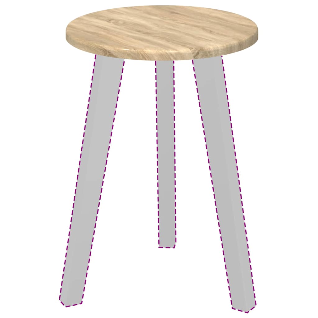 Table Top Sonoma oak Ø 30 x 1.5 cm Engineered Wood
