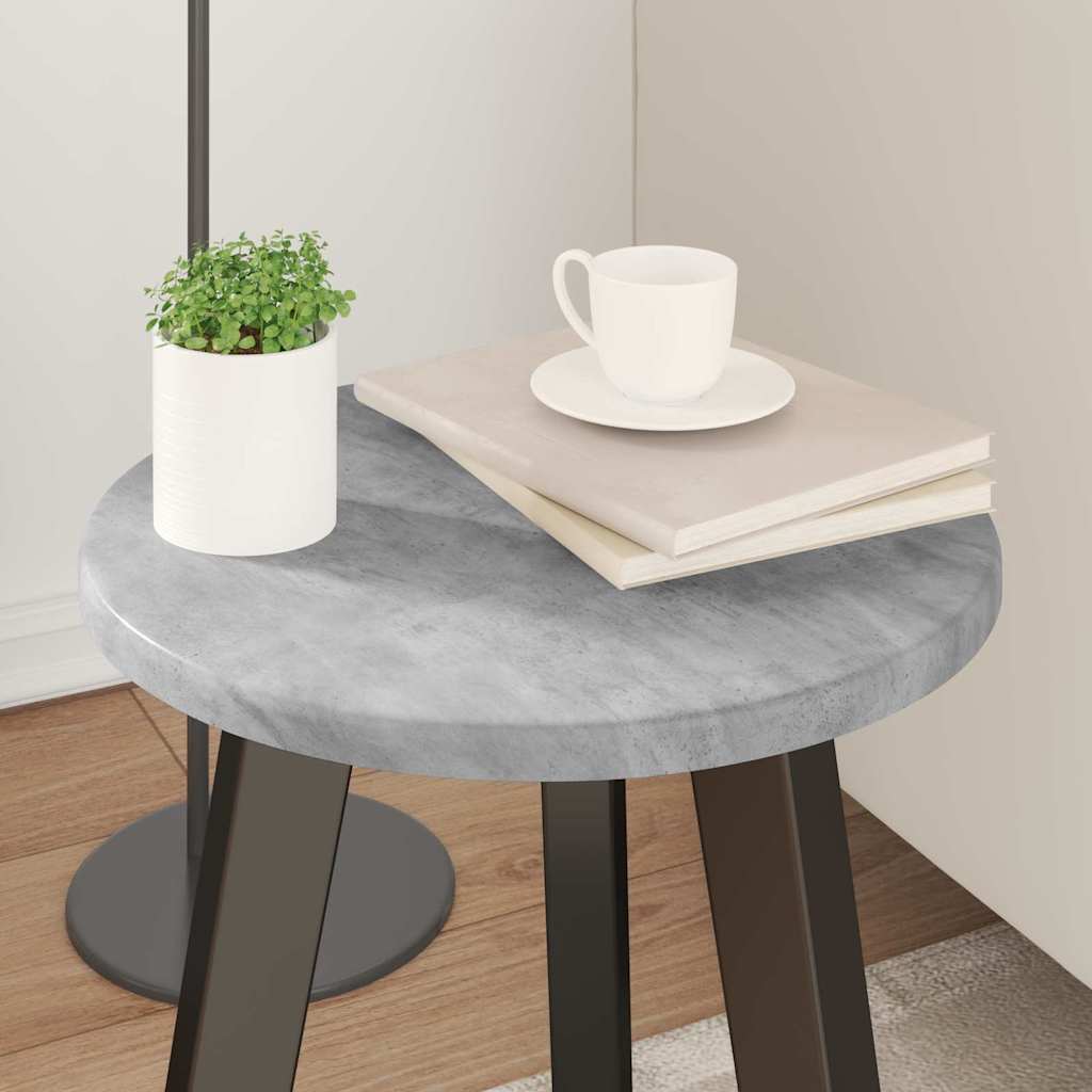 Table Top Concrete grey Ø 30 x 1.5 cm Engineered Wood