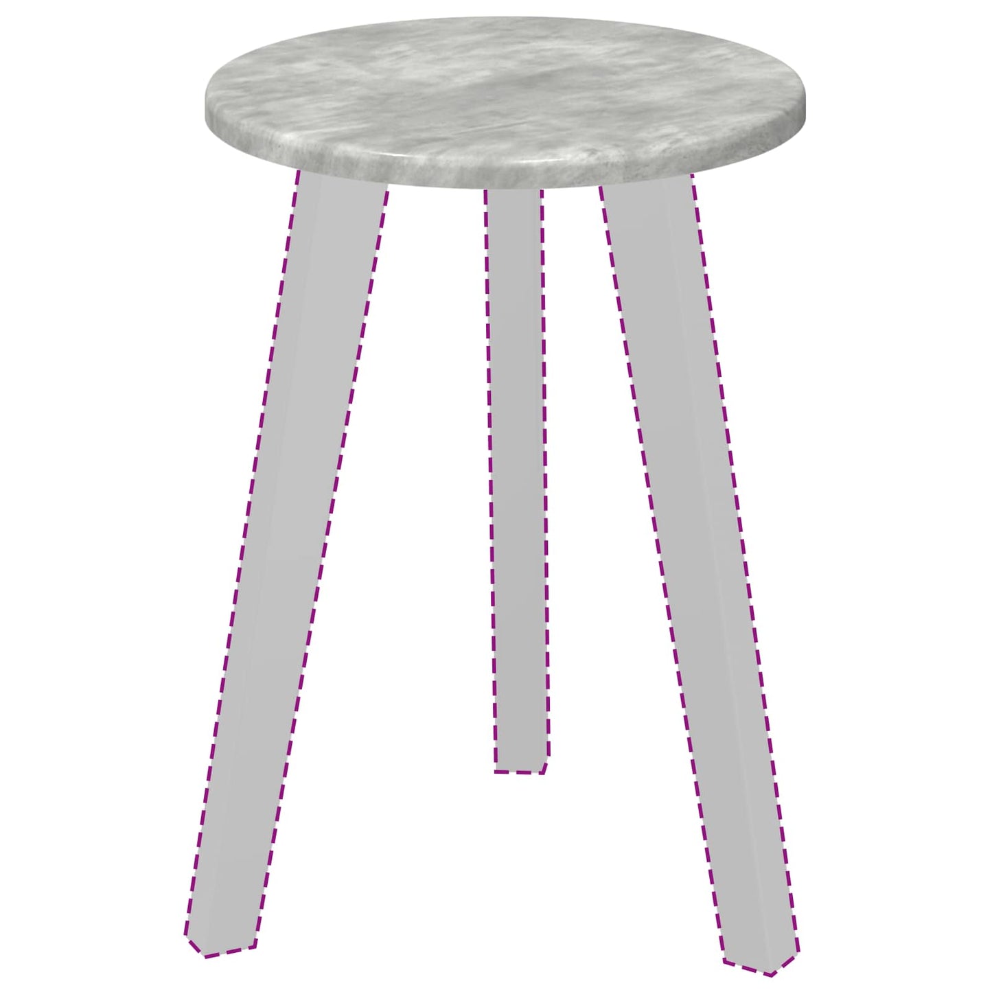 Table Top Ø 30 x 1.5 cm Round Engineered Wood Concrete Grey